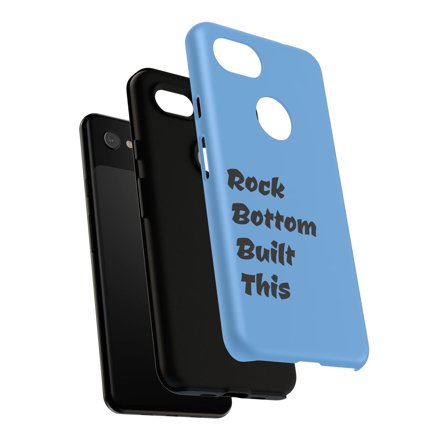 Rock Bottom Built This Tough Phone Case | Unique Gift for Resilience, Motivational Quotes, Phone Accessories, Custom Cases, [...]