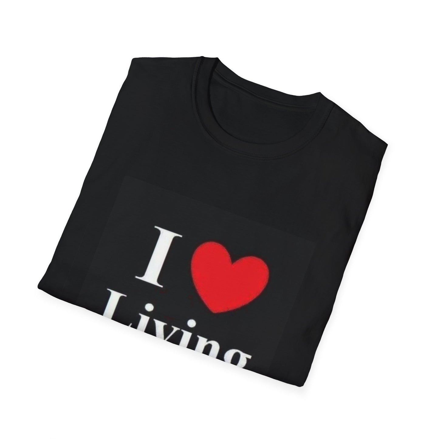 Unisex Softstyle T-Shirt with 'I  Living Sober' Design | Perfect for Recovery Support, Motivational Apparel, Gifts, Sobriety Celebration