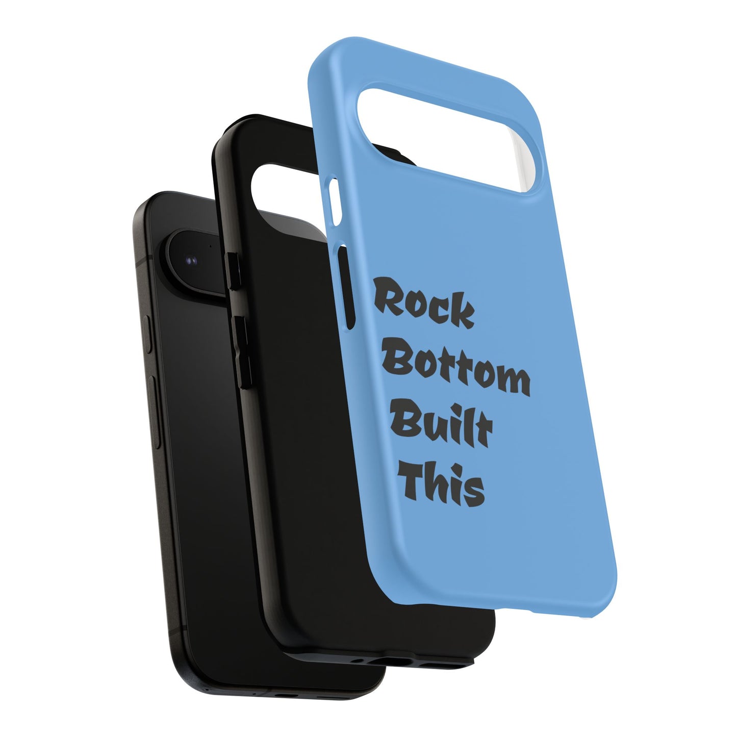 Rock Bottom Built This Tough Phone Case | Unique Gift for Resilience, Motivational Quotes, Phone Accessories, Custom Cases, [...]