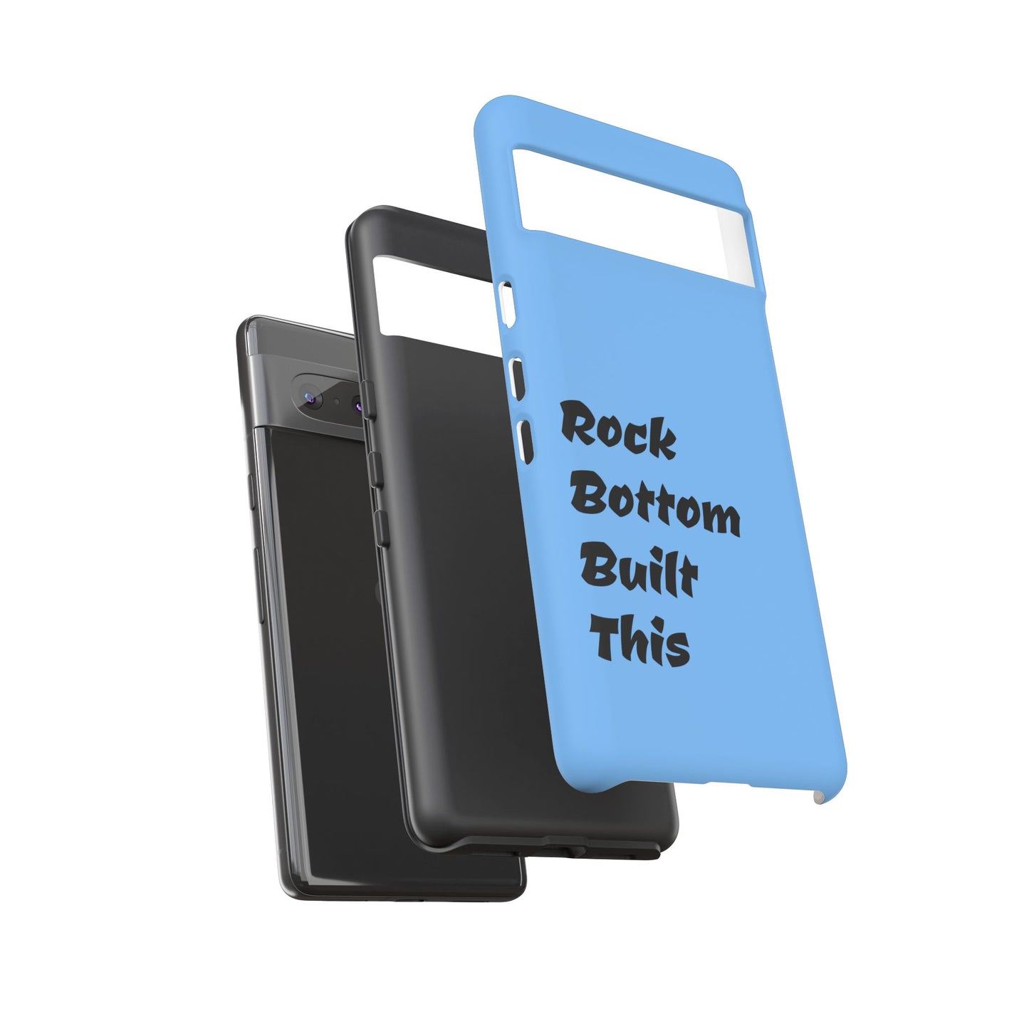 Rock Bottom Built This Tough Phone Case | Unique Gift for Resilience, Motivational Quotes, Phone Accessories, Custom Cases, [...]