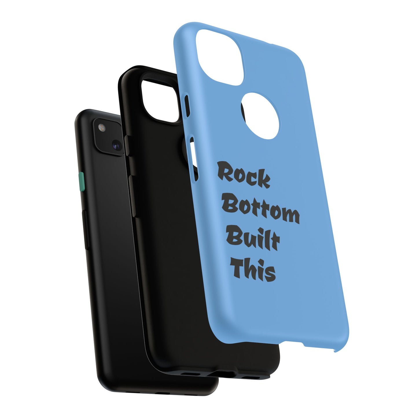 Rock Bottom Built This Tough Phone Case | Unique Gift for Resilience, Motivational Quotes, Phone Accessories, Custom Cases, [...]