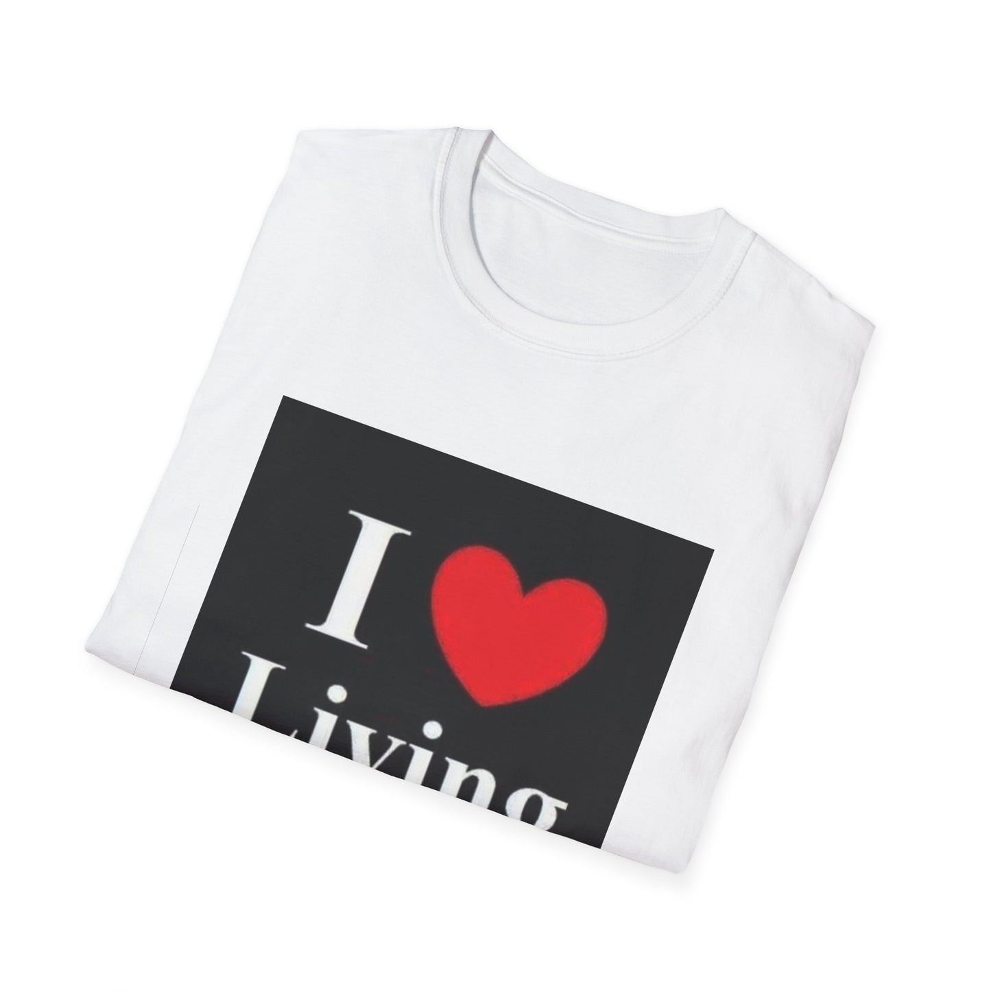 Unisex Softstyle T-Shirt with 'I  Living Sober' Design | Perfect for Recovery Support, Motivational Apparel, Gifts, Sobriety Celebration