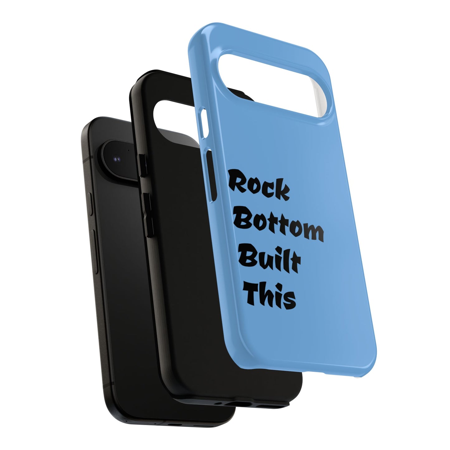 Rock Bottom Built This Tough Phone Case | Unique Gift for Resilience, Motivational Quotes, Phone Accessories, Custom Cases, [...]
