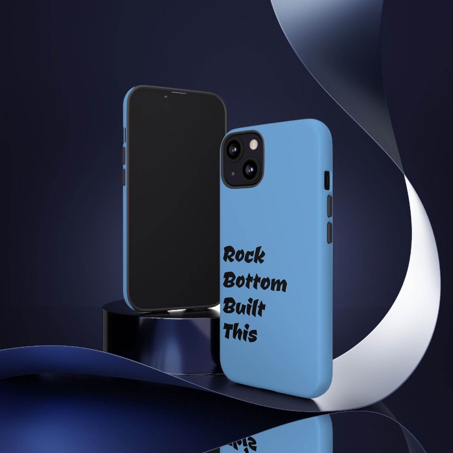 Rock Bottom Built This Tough Phone Case | Unique Gift for Resilience, Motivational Quotes, Phone Accessories, Custom Cases, [...]