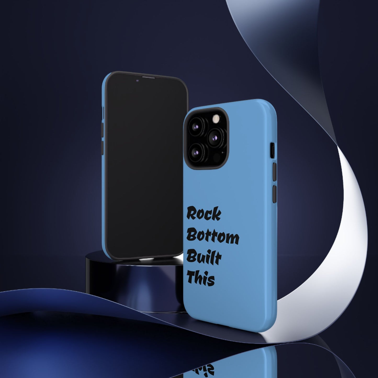 Rock Bottom Built This Tough Phone Case | Unique Gift for Resilience, Motivational Quotes, Phone Accessories, Custom Cases, [...]