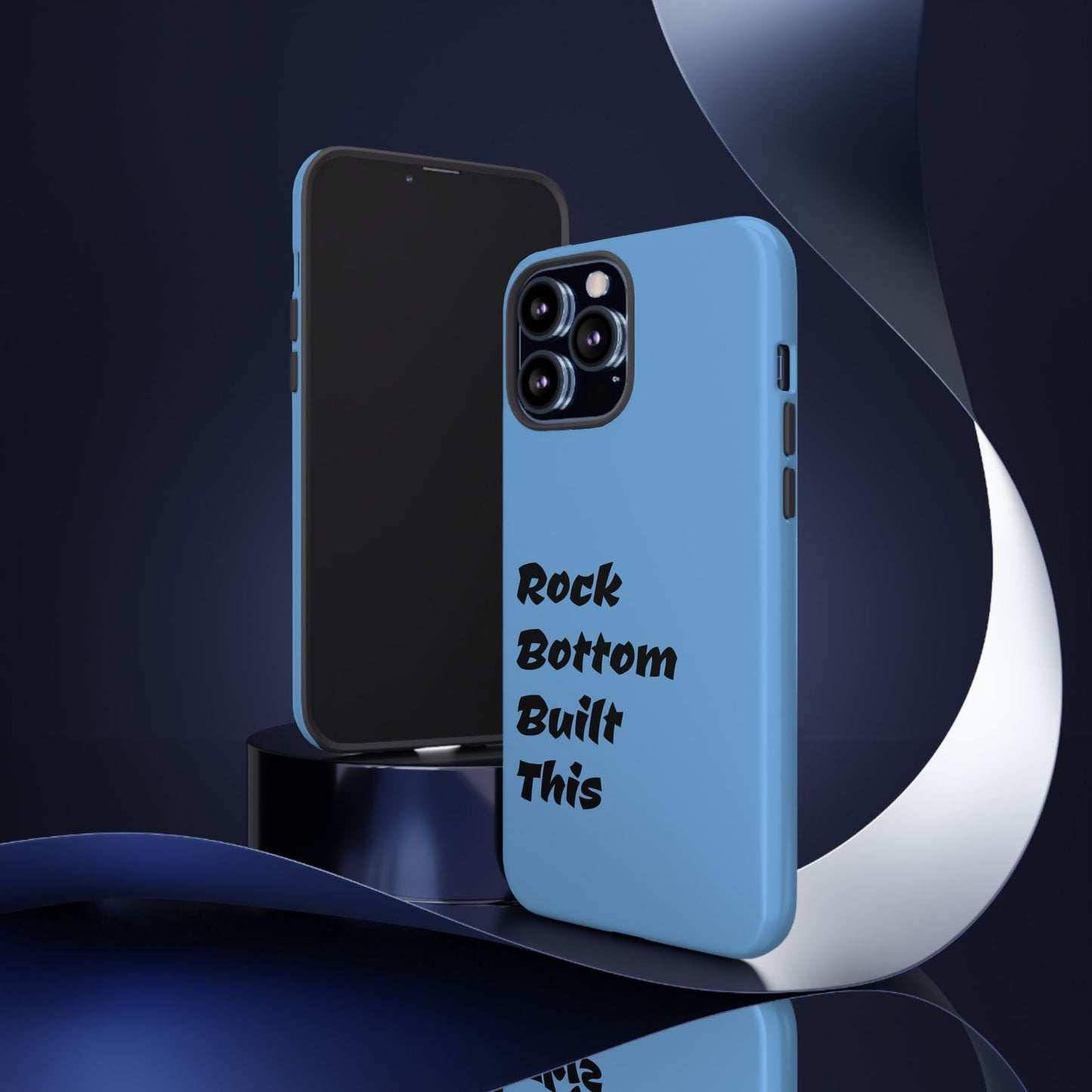 Rock Bottom Built This Tough Phone Case | Unique Gift for Resilience, Motivational Quotes, Phone Accessories, Custom Cases, [...]