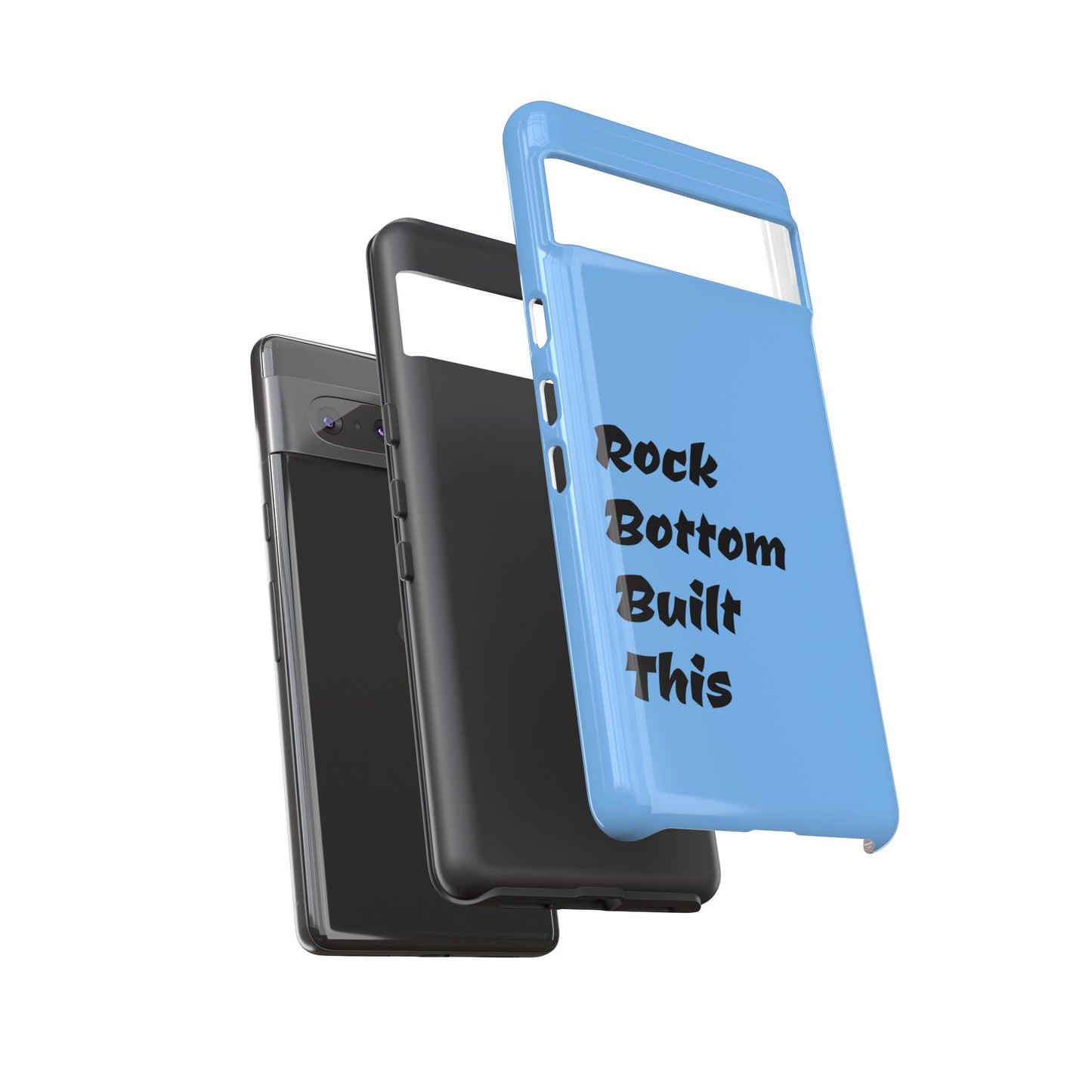 Rock Bottom Built This Tough Phone Case | Unique Gift for Resilience, Motivational Quotes, Phone Accessories, Custom Cases, [...]