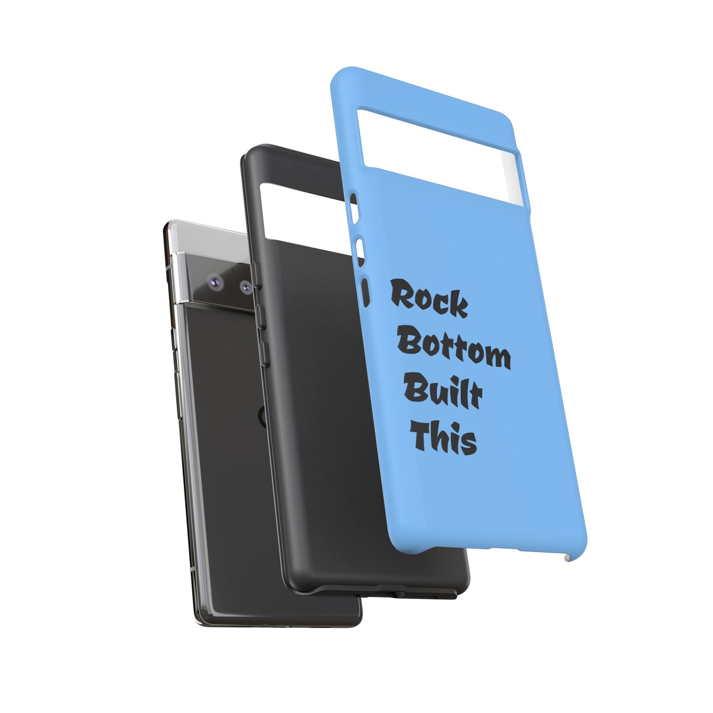 Rock Bottom Built This Tough Phone Case | Unique Gift for Resilience, Motivational Quotes, Phone Accessories, Custom Cases, [...]